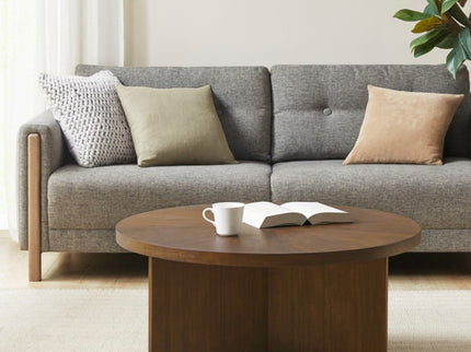 Round Coffee Table With Solid Veneer Top