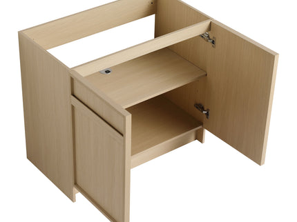 Freestanding Bathroom Vanity With Resin Sink & Soft Close Cabinet Doors