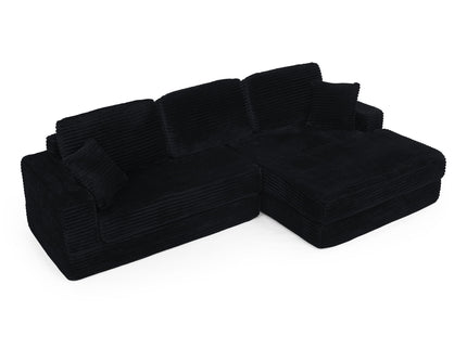 Modern Minimalist L Shape Modular Sectional Sofa, Couch
