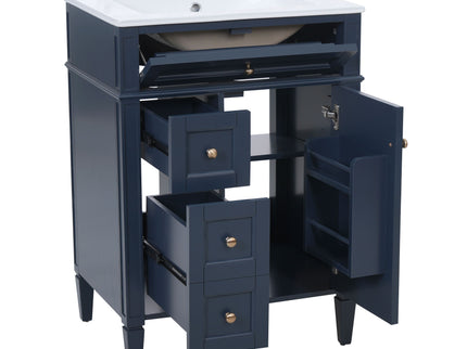 Bathroom Vanity With Top Sink, Storage Cabinet With 2 Drawers And Tip-Out Drawer