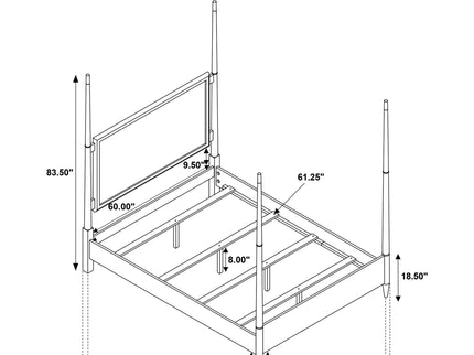Niguel - 5 Piece Queen Poster Bedroom Set - Brown