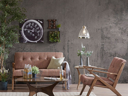 Lounge Chair With Tufted Upholstery And Solid Frame