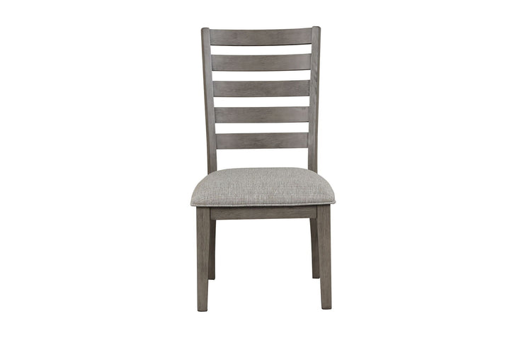 Side Dining Chair With Ladder Back (Set of 2) - Gray