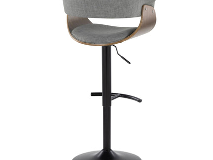 Vintage Mod - Mid Century Modern Adjustable Height Barstool With Swivel & Rounded T Footrest (Set of 2)