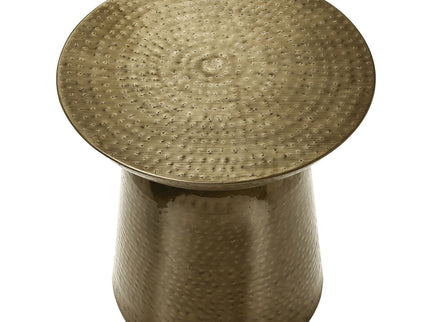 Drum Accent Side Table, Hammered Texture