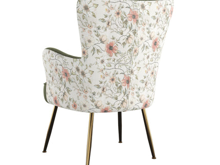 Accent Chair With Unique Print Fabric