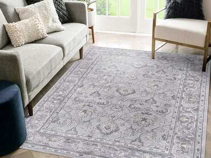 Marfi - 6' X 9' Oriental Area Rug - Ivory / Gray