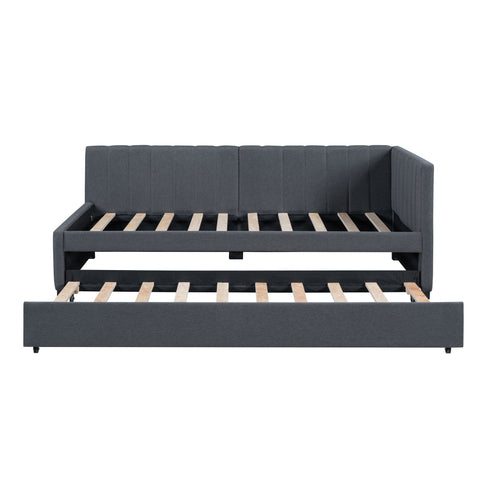 Upholstered Daybed, Sofa Bed Frame, No Box Spring Needed