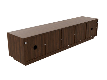 Media Console TV Stand With 6 Drawers & 2 Cabinets - Walnut