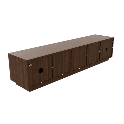 Media Console TV Stand With 6 Drawers & 2 Cabinets - Walnut