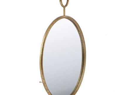 Circle Wall Mirror With Iron Frame, Accent Mirror For Living Room