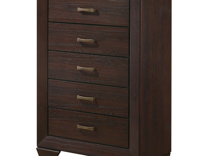Hadfield - 5 Drawer Chest In Rich - Dark Brown