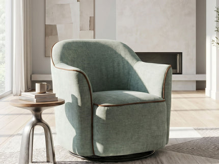 360° Swivel Accent Chair With Flared Arms
