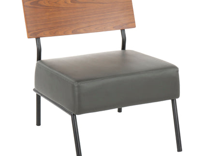 Fiji - Contemporary Chair - Gray / Walnut