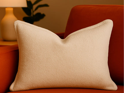 Homey Cozy - Comfort Textured Throw Pillow - Ivory