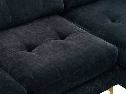 Modern L - Shape Convertible Sectional Sofa With Movable Ottoman