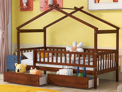 House Bed With 2 Drawers