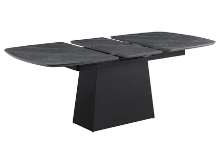 Idlewild - Extension Leaf Dining Table With Tapering Pedestal Base - Black