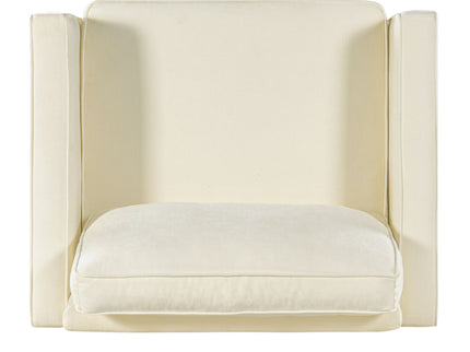 Accent Chair Upholstered Single Sofa With Square Arms, Sewn Pillow Back For Living Room