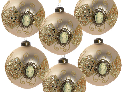 Decorative Hanging Ball Christmas Tree Ornaments For Holiday Decorations (Set of 6)