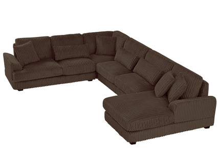 Oversized Sectional Sofa U - Shaped Sofa Couch Modern Sofa Upholstered In Soft With A Chaise Lounge For Living Room
