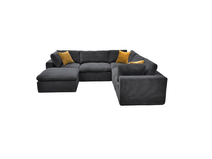 Custom Configuration Modular Sectional With Toss Pillows