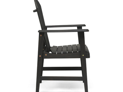 Outdoor Weather Resistant Acacia Wood Adirondack Dining Chairs (Set of 2)