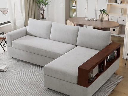 Sectional Sofa Upholstered Sofa Couch With Reversible Armrests For Living Room