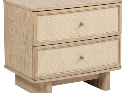 Kimpton - 2 Drawer Nightstand With USB Charging Ports - Beige