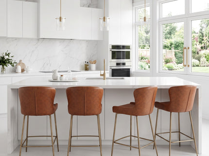 Modern Counter Stool With Upholstered Seat