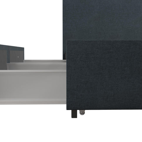 Kelly - King Upholstered Bed With Storage - Navy