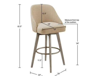Bar Stool With Swivel Seat - Sand