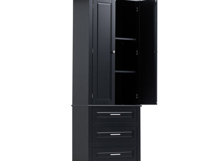 Tall Storage Cabinet With 3 Drawers For Bathroom