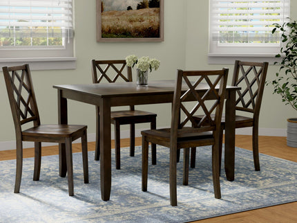 5 Piece Dining Table Set - Brown