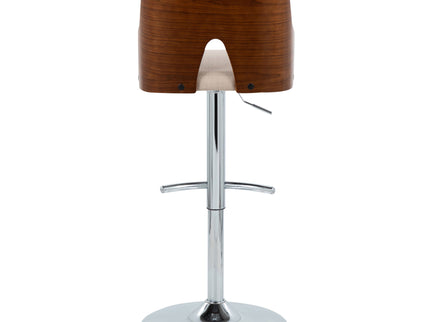 Ariana - Mid Century Modern Adjustable Barstool Stool With Swivel With Rounded T Footrest (Set of 2)