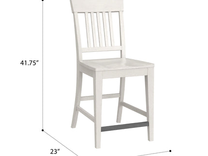 Slat Back Counter Stools (Set of 2) - White