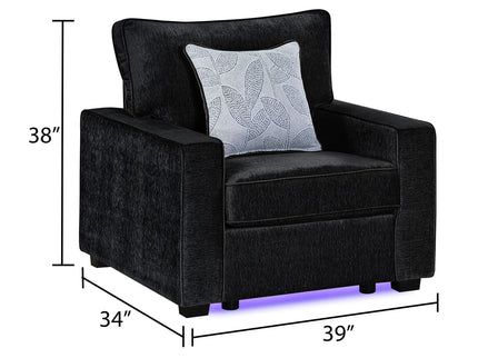 Rita - Accent Chair With LED Underlighting