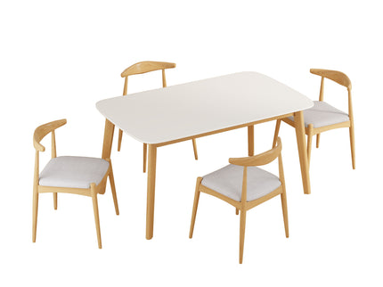 5 Piece Dining Set With Upholstered Chairs