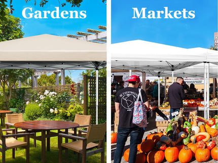 10'X20' Ez Pop Up Canopy Outdoor Portable Party Folding Tent With 6 Removable Sidewalls + Carry Bag + 4 Pieces Weight Bag