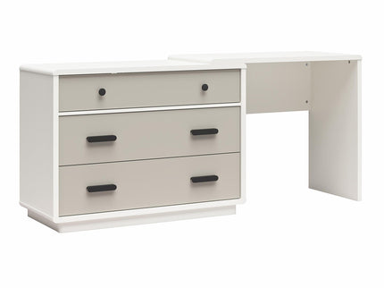 Valencia - 3 Drawer Dresser And Desk - Taupe