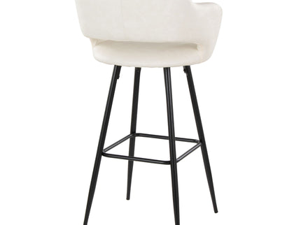 Margarite - Contemporary Fixed Height BarStool With Square Footrest (Set of 2)