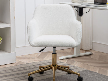 Modern Adjustable Height 360 Revolving Home Office Chair With Metal Legs And Universal Wheel For Indoor