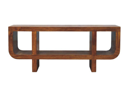 Orion - Curved Media Unit - Brown