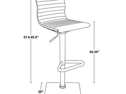 Masters - Contemporary Adjustable Barstool With Swivel