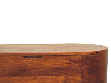 Rounded Lid Up Blanket Box