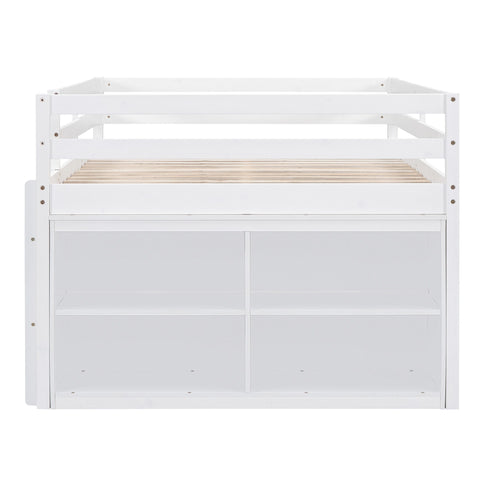 Loft Bed With Retractable Writing Desk And 4 Drawers, With Lateral Portable Desk And Shelves