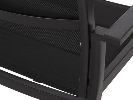 Baird - Outdoor Mesh And Aluminum Dining Chairs - Black