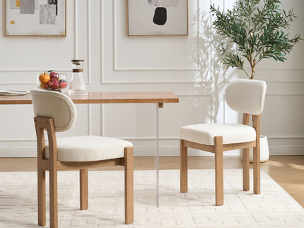 Dining Chairs With Ergonomic Backrest And Adjustable Feet (Set of 2)