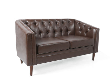 Sophisticated Loveseat With Diamond Stitched Detailing