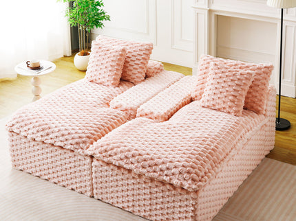 Double Chaise Lounge With Full Compressed Sponge